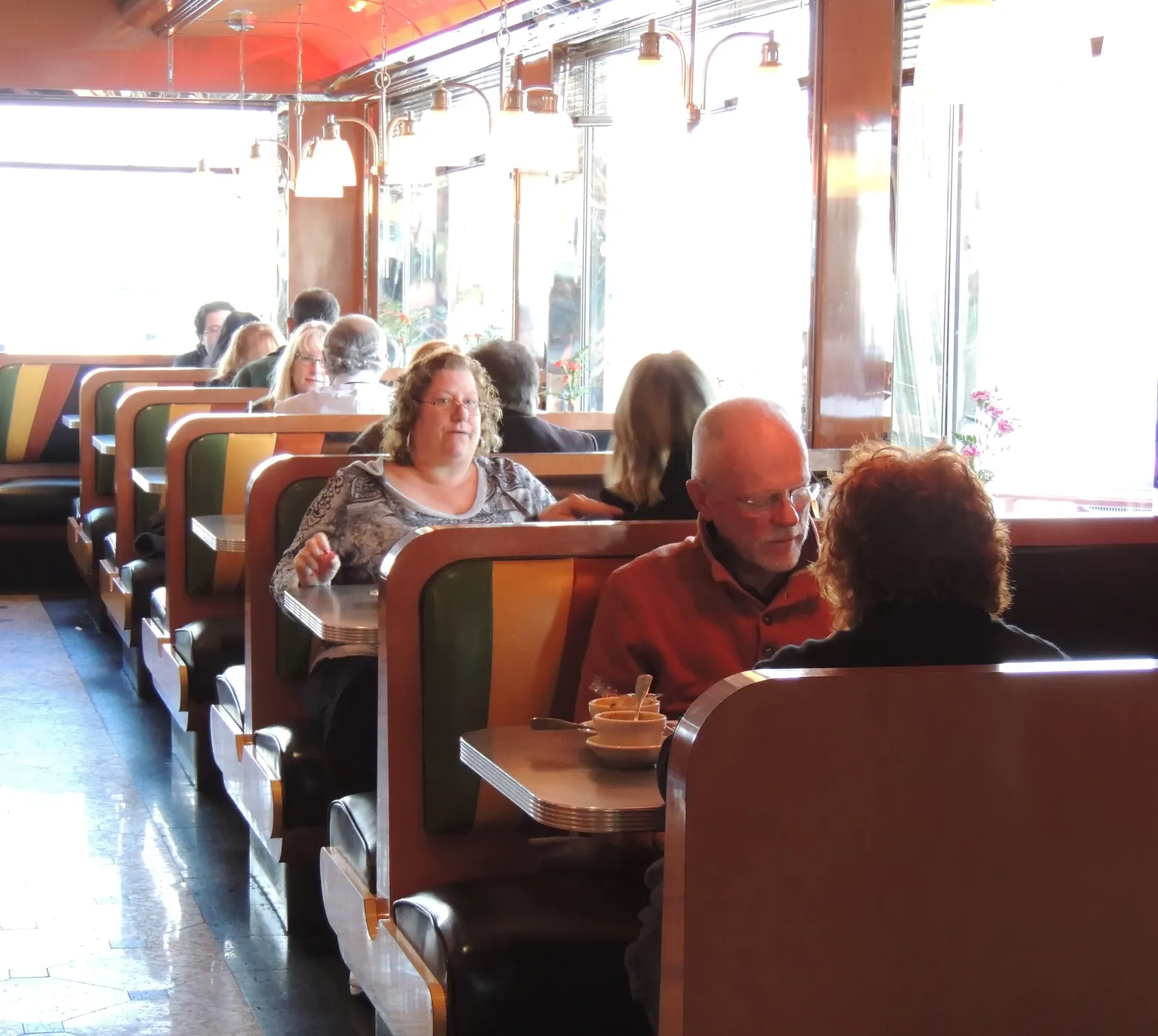 The booths and dining room inside Silver Coin Diner